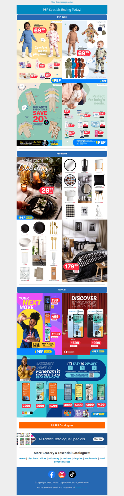 PEP Specials Ending Today!