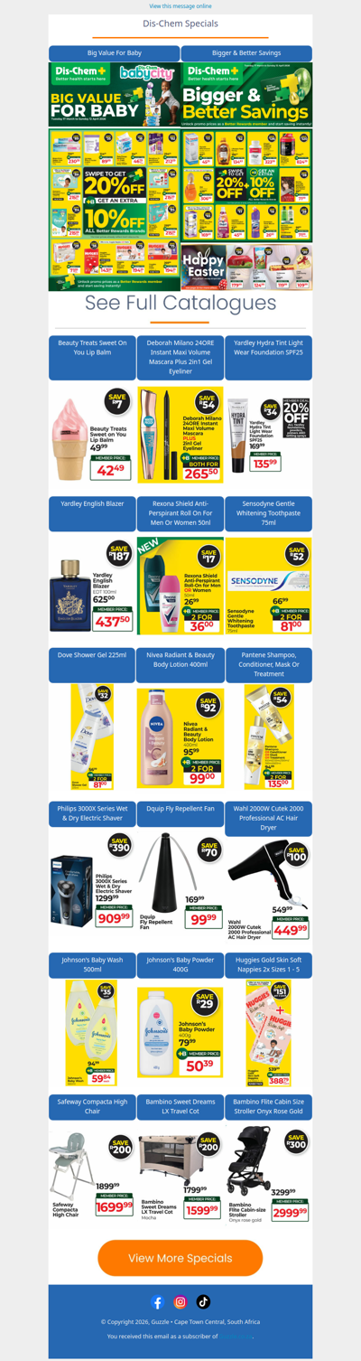 Dis-Chem : Big Value For Baby & Bigger, Better Savings