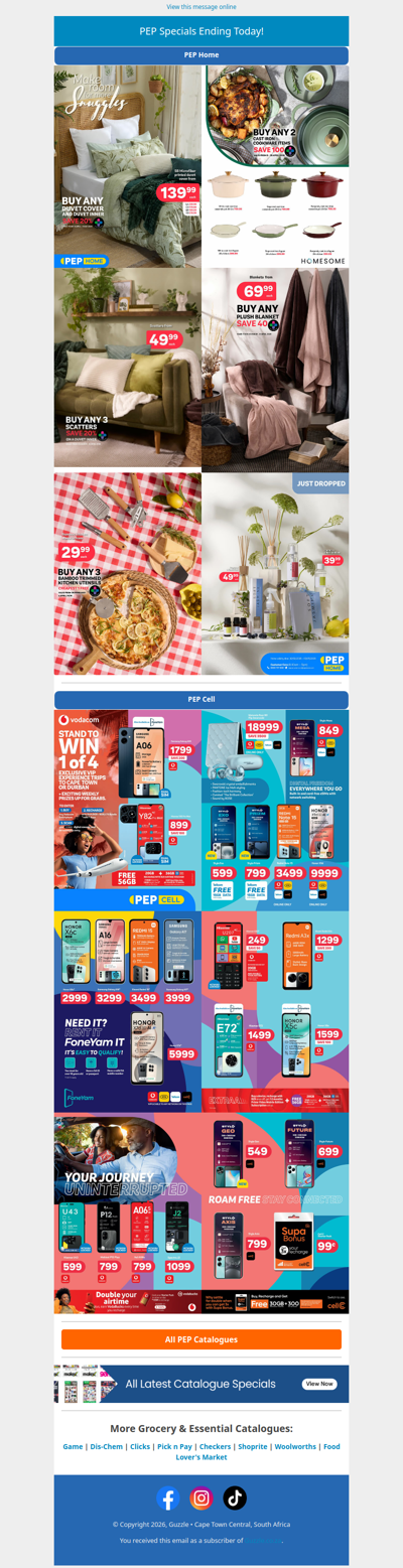 PEP Specials Ending Today!