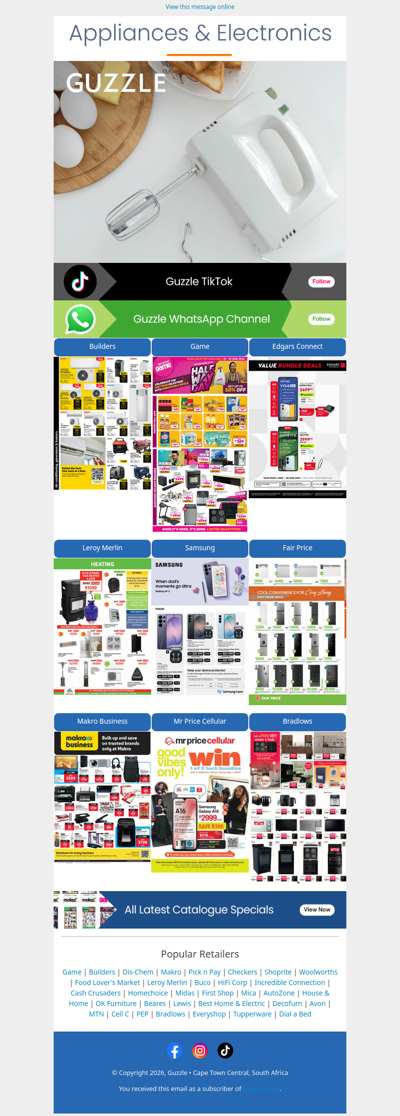 Appliances & Electronics Catalogues