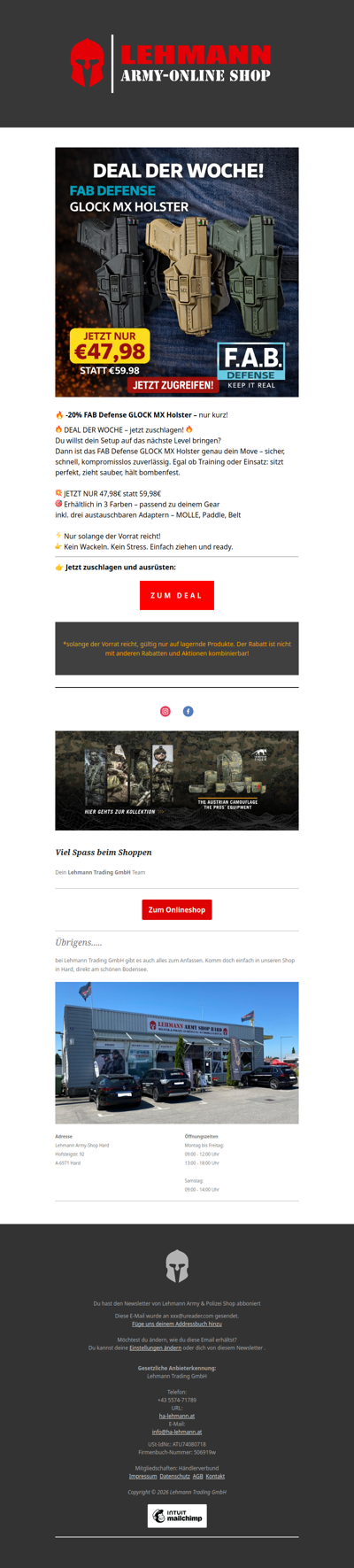 -20% FAB Defense GLOCK MX Holster 🔥