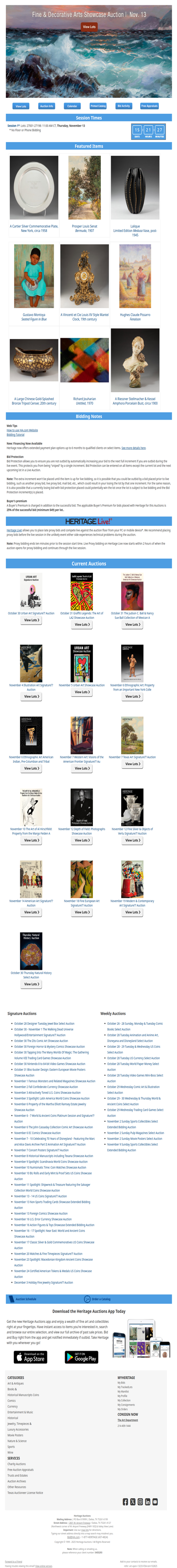 Bid Now: November 13 Fine & Decorative Arts Showcase Auction