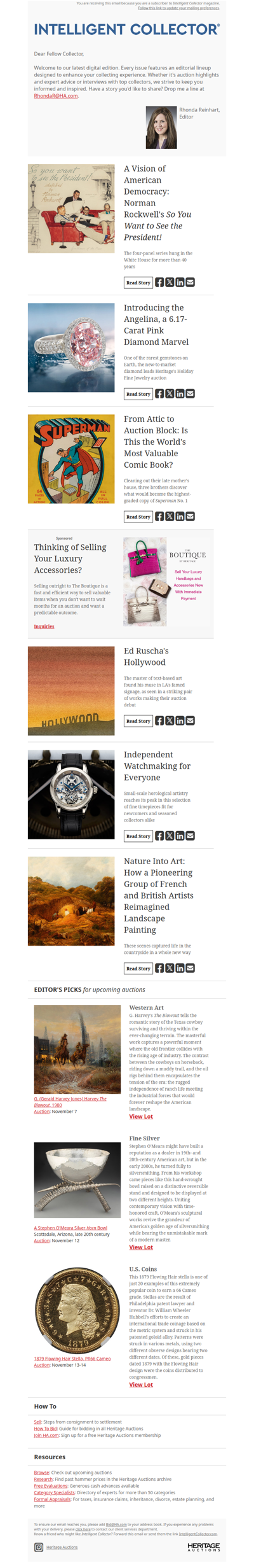 Your Intelligent Collector Special Delivery Newsletter