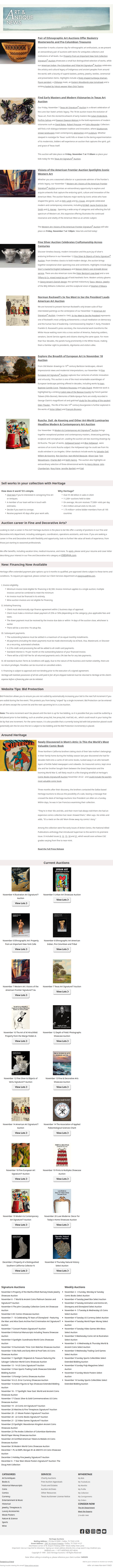 Heritage Auctions Art and Antique News