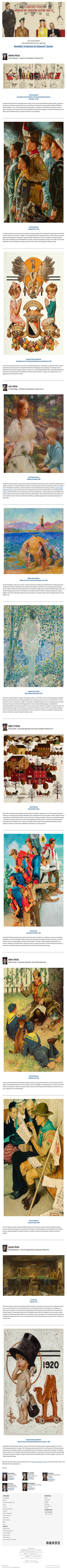 Curators' Picks from the American Art Auction