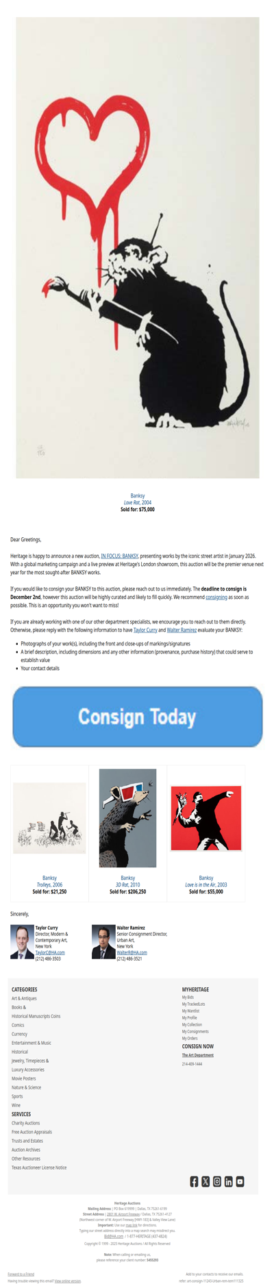 There is Still Time to Consign to our In Focus Banksy Auction