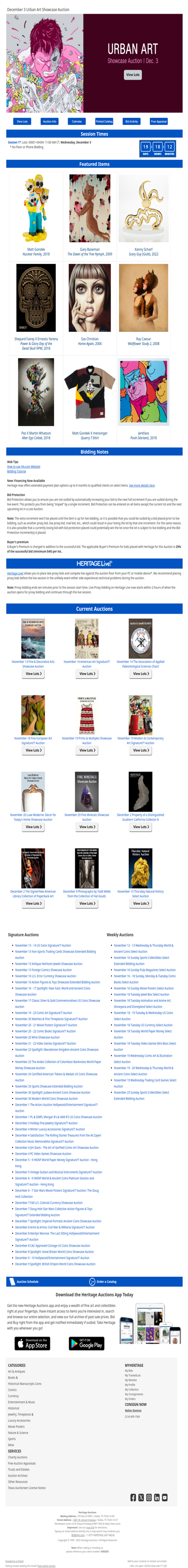 Bid Now: December 3 Urban Art Showcase Auction