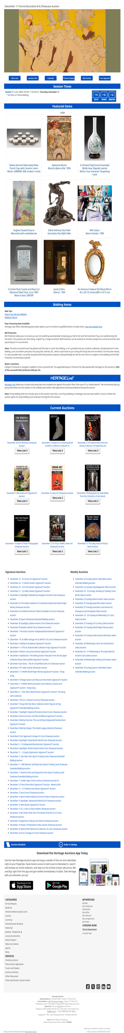 Bid Now: December 11 Fine & Decorative Arts Showcase Auction