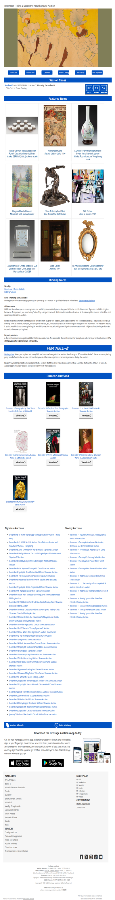 Ending Soon: December 11 Fine & Decorative Arts Showcase Auction