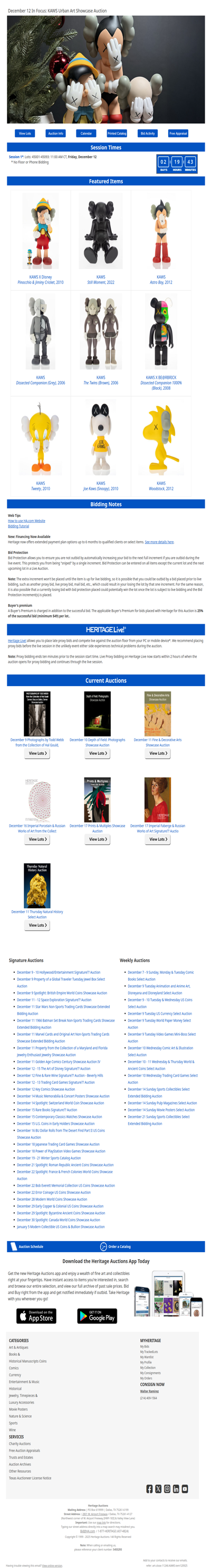 Ending Soon: December 12 In Focus: KAWS Urban Art Showcase Auction