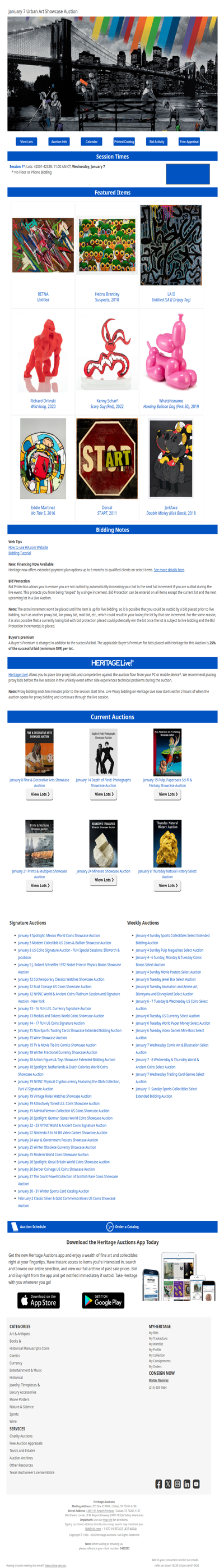 Ending Soon: January 7 Urban Art Showcase Auction