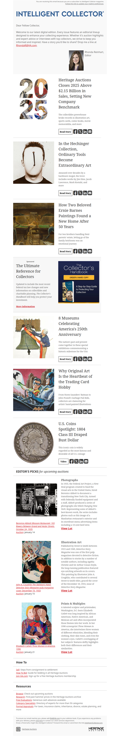 Your Intelligent Collector Special Delivery Newsletter