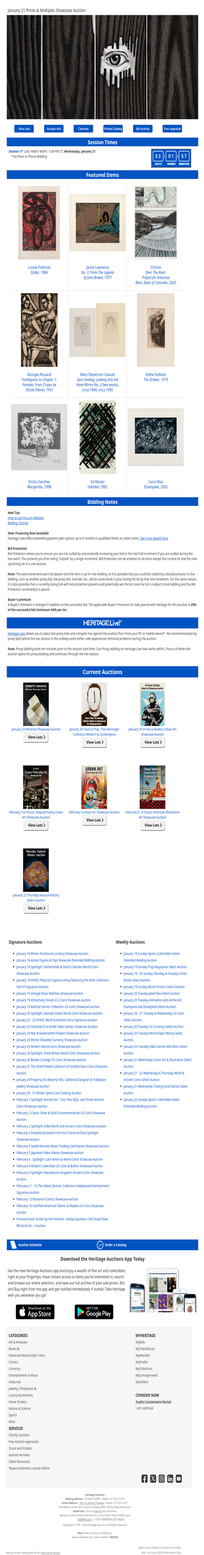 Ending Soon: January 21 Prints & Multiples Showcase Auction