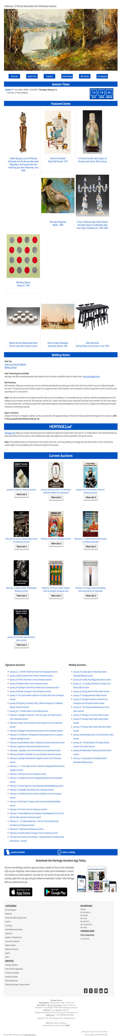 Bid Now: February 12 Fine & Decorative Arts Showcase Auction