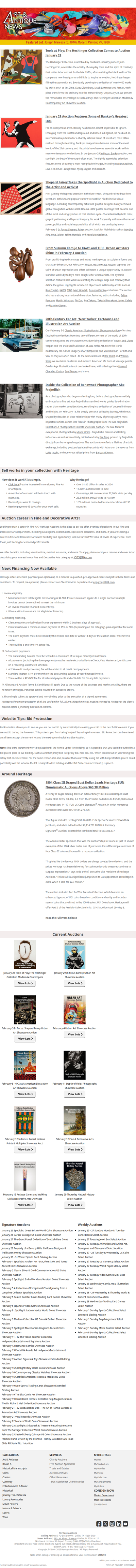 Heritage Auctions Art and Antique News