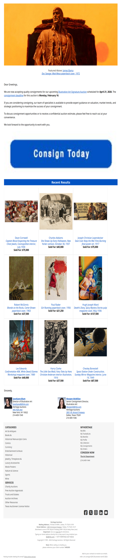 Consign to the Illustration Art Auction