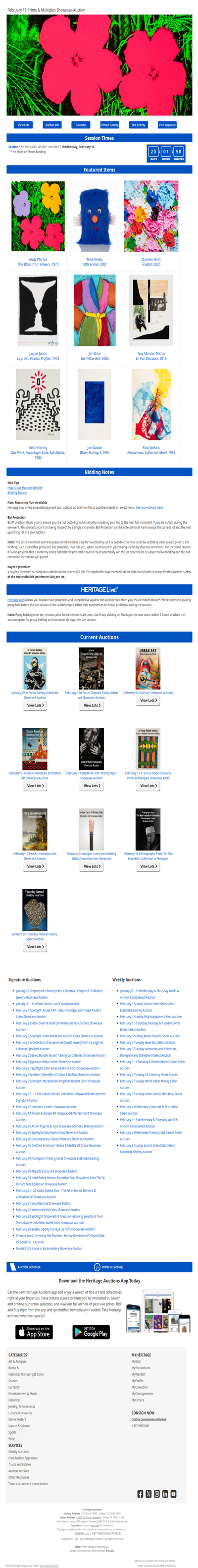 Bid Now: February 18 Prints & Multiples Showcase Auction