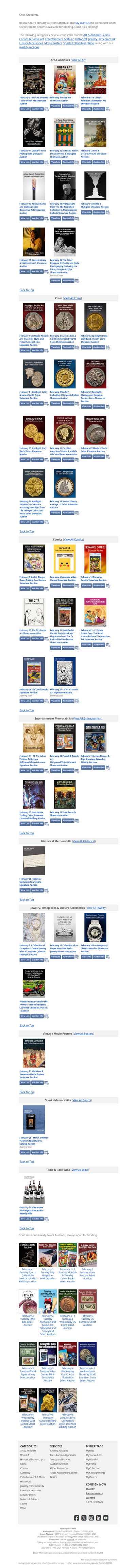 Auction Calendar: Don’t Miss These Upcoming Events