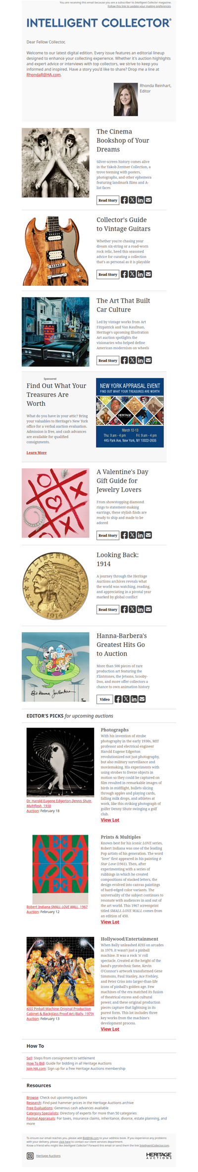 Your Intelligent Collector Special Delivery Newsletter