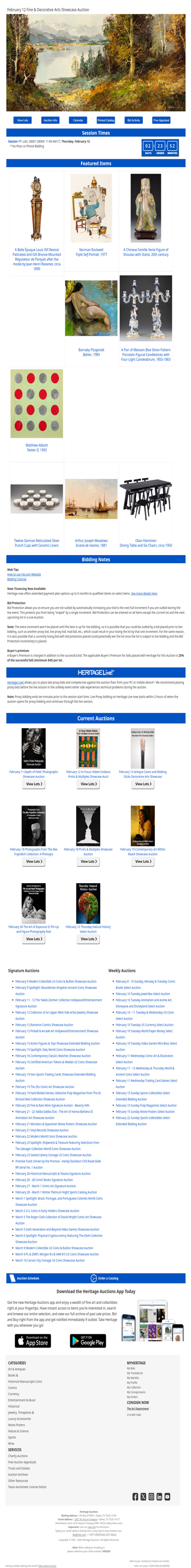 Ending Soon: February 12 Fine & Decorative Arts Showcase Auction