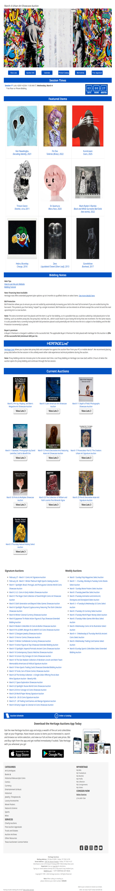 Ending Soon: March 4 Urban Art Showcase Auction