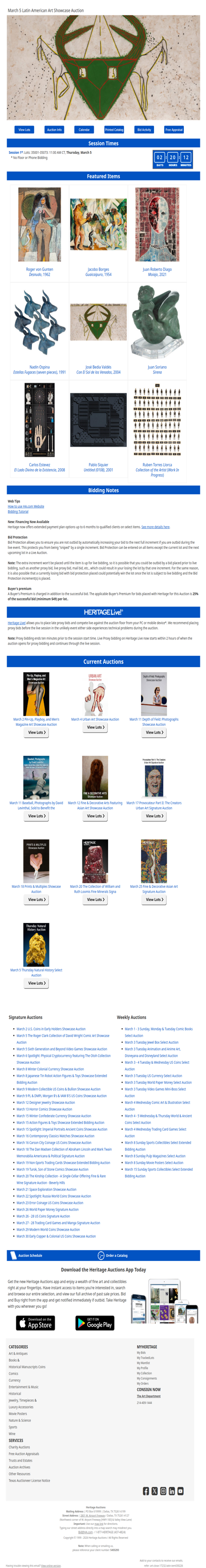 Ending Soon: March 5 Latin American Art Showcase Auction