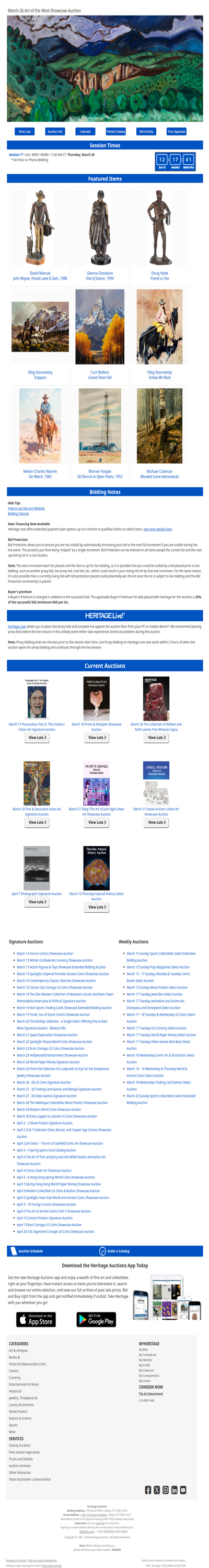 Bid Now: March 26 Art of the West Showcase Auction