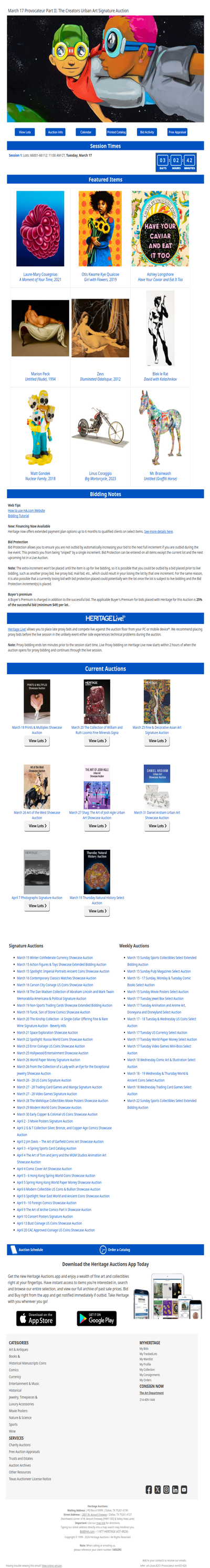 Ending Soon: March 17 Provocateur Part II: The Creators Urban Art Signature Auction