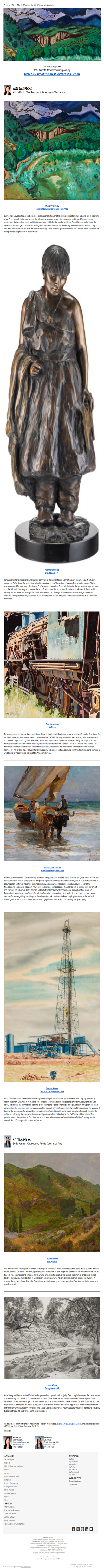 Curators' Picks from the Art of the West Showcase Auction