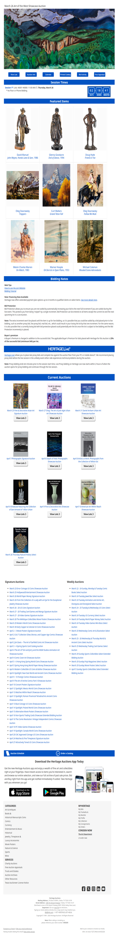 Ending Soon: March 26 Art of the West Showcase Auction