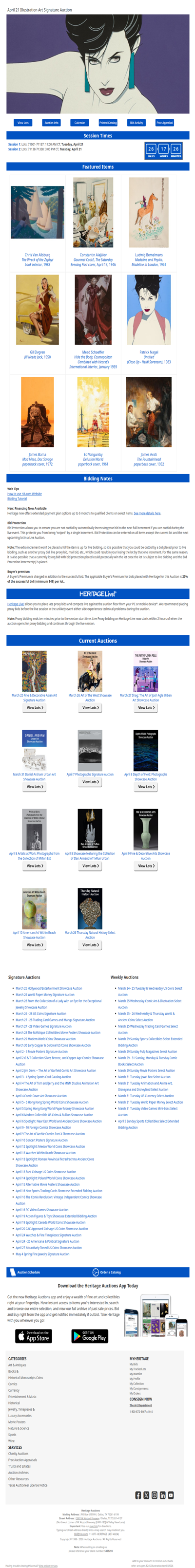 Bid Now: April 21 Illustration Art Signature Auction