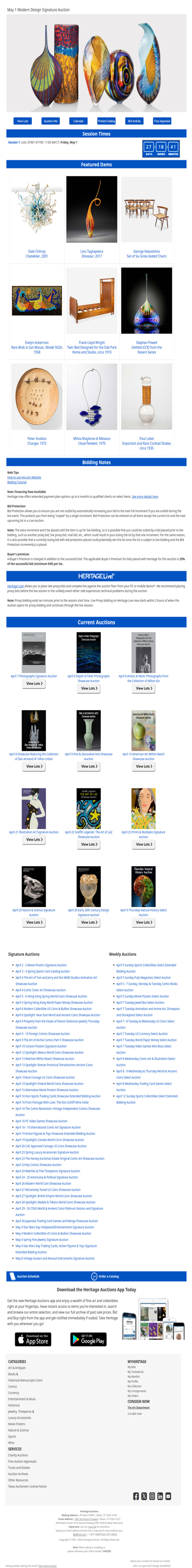 Bid Now: May 1 Modern Design Signature Auction