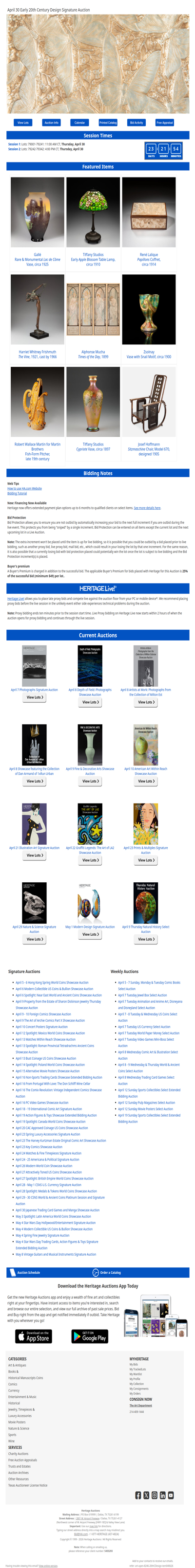 Bid Now: April 30 Early 20th Century Design Signature Auction