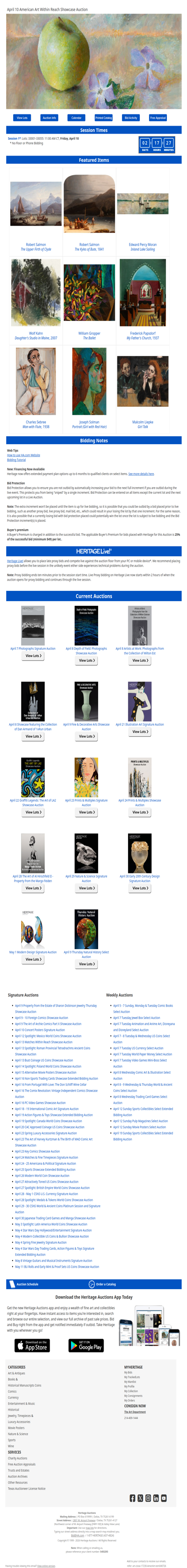 Ending Soon: April 10 American Art Within Reach Showcase Auction