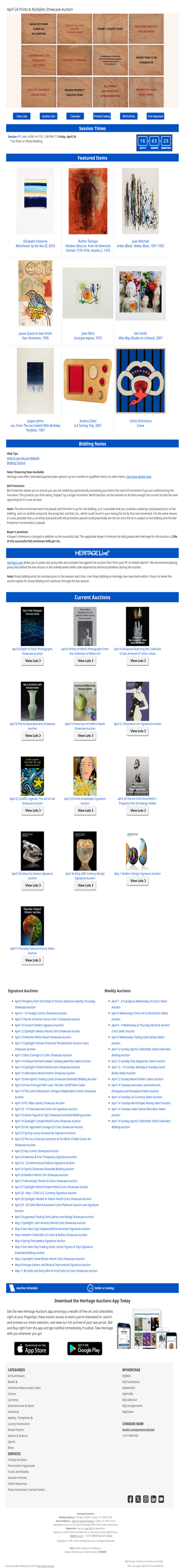 Bid Now: April 24 Prints & Multiples Showcase Auction