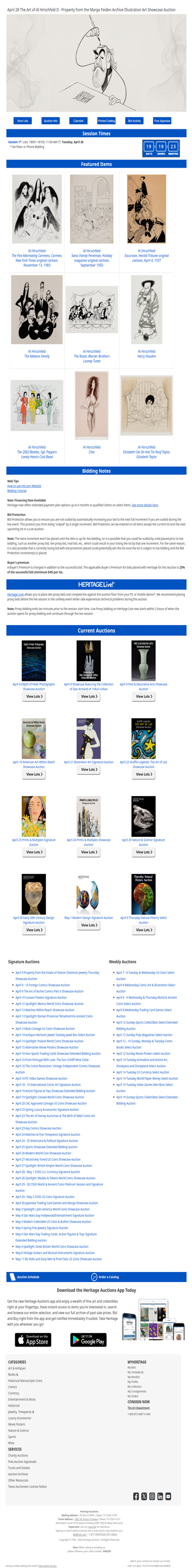 Bid Now: April 28 The Art of Al Hirschfeld II - Property from the Margo Feiden Archive Illustration Art Showcase Auction