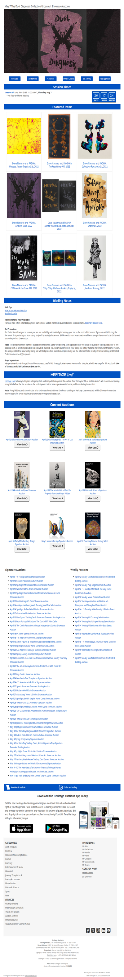 Bid Now: May 7 The Duel Diagnosis Collection Urban Art Showcase Auction