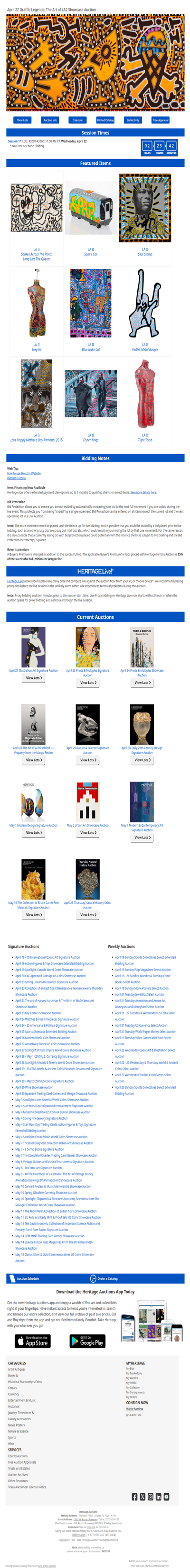 Ending Soon: April 22 Graffiti Legends: The Art of LA2 Showcase Auction