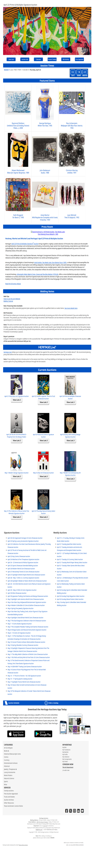 Ending Soon: April 23 Prints & Multiples Signature Auction