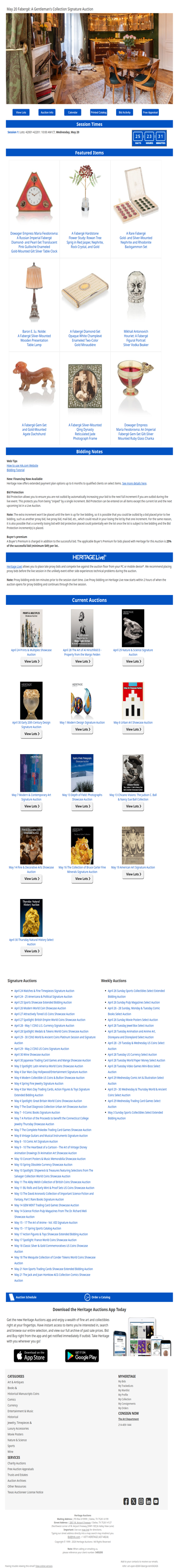 Bid Now: May 20 Fabergé: A Gentleman's Collection Signature Auction