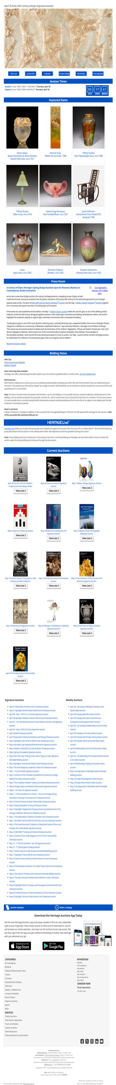 Ending Soon: April 30 Early 20th Century Design Signature Auction