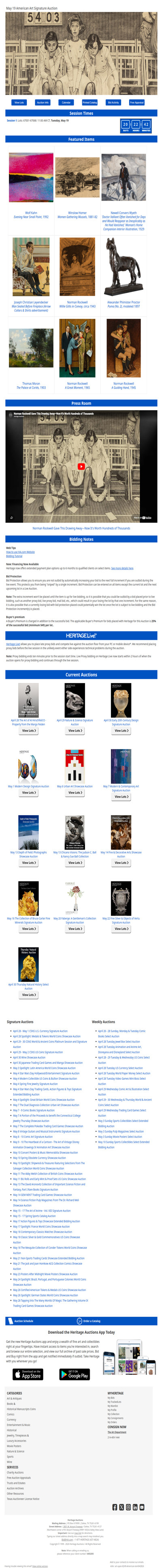 Bid Now: May 19 American Art Signature Auction