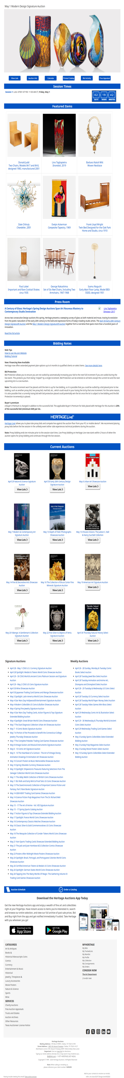 Ending Soon: May 1 Modern Design Signature Auction