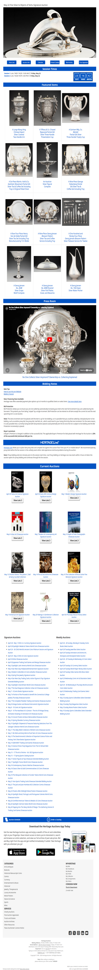 Bid Now: May 22 Fine Silver & Objects of Vertu Signature Auction