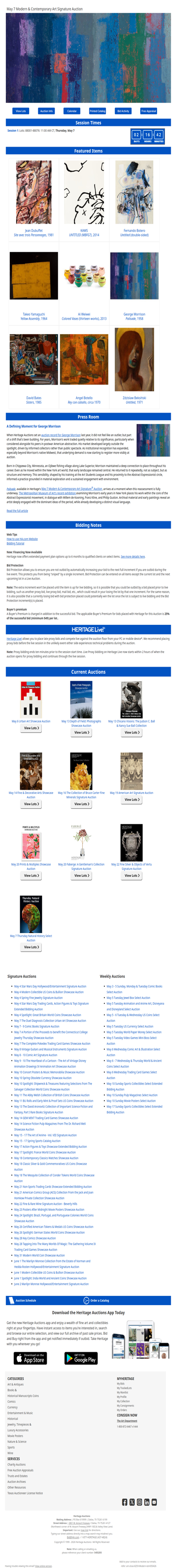 Ending Soon: May 7 Modern & Contemporary Art Signature Auction