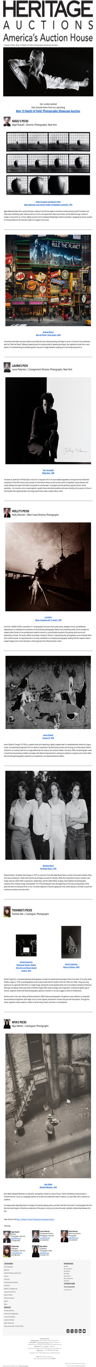 Curators' Picks from Our Photographs Auction