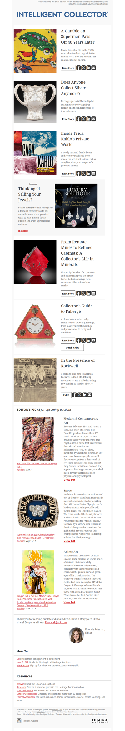 Your Intelligent Collector Special Delivery Newsletter