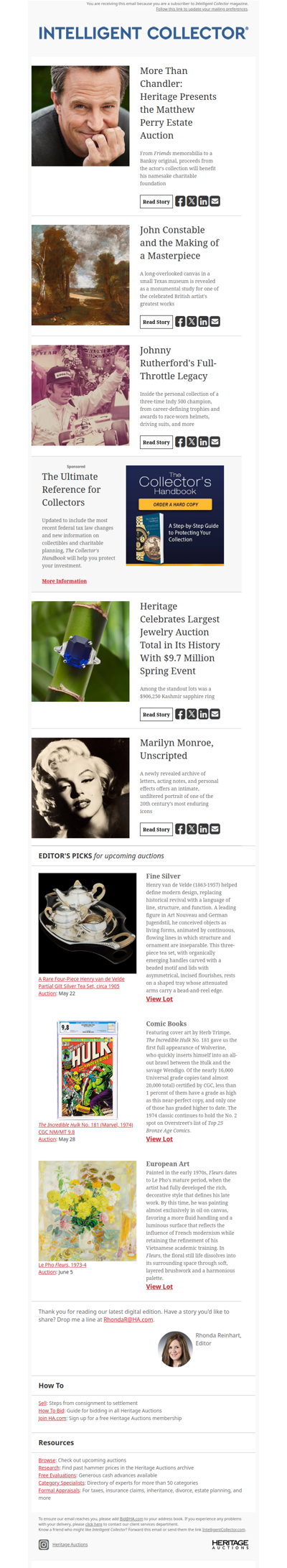 Your Intelligent Collector Special Delivery Newsletter