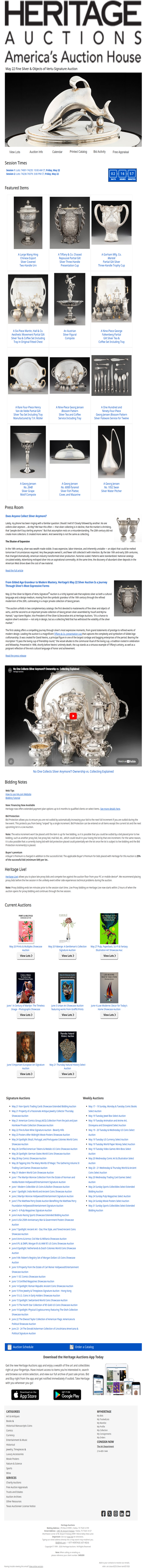 Ending Soon: May 22 Fine Silver & Objects of Vertu Signature Auction
