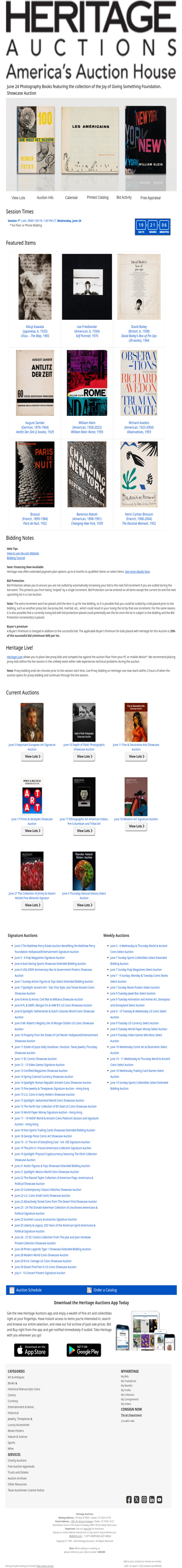 Bid Now: June 24 Photography Books featuring the collection of the Joy of Giving Something Foundation.  Showcase Auction